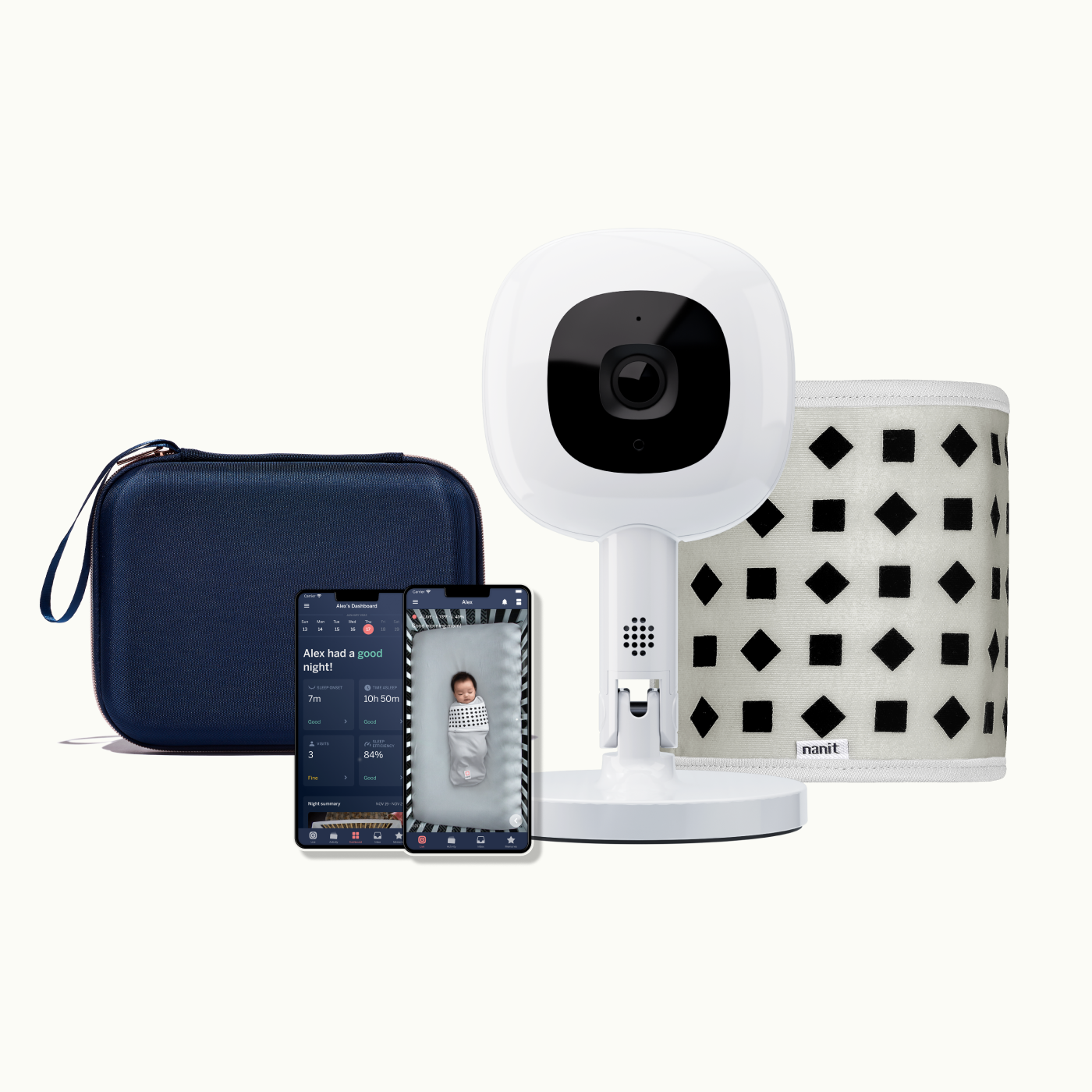 Nanit, The Traveling Camera Bundle, in Gray