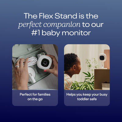 Flex Stand is the perfect companion to our number one baby monitor - perfect for families on the go and helps you keep your baby toddler safe