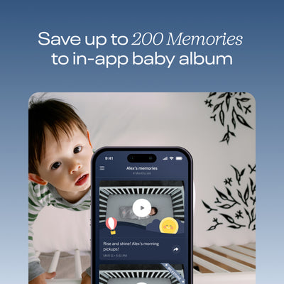 save up to 200 memories to in-app baby album 