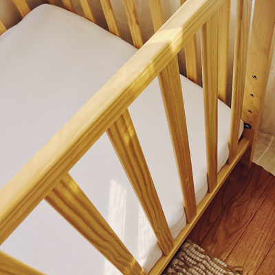 botana hemp crib sheet white in crib