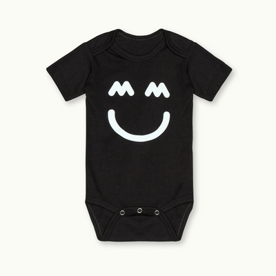 Black Miles & Milan Big Smile Bodysuit