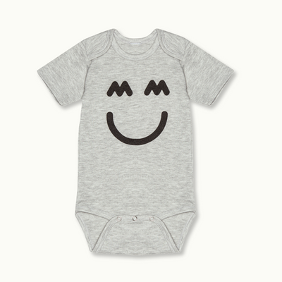 Gray Miles & Milan Big Smile Bodysuit