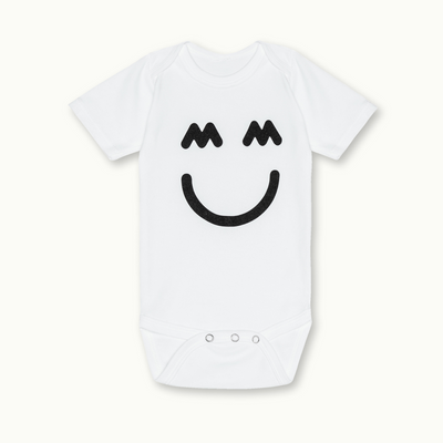 White Miles & Milan Big Smile Bodysuit